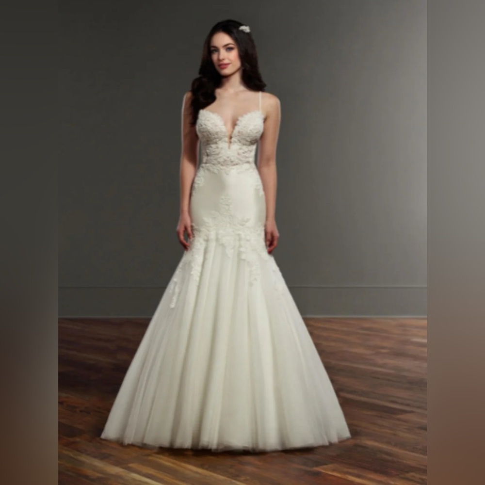 Martina Liana Cream Lace Wedding Gown